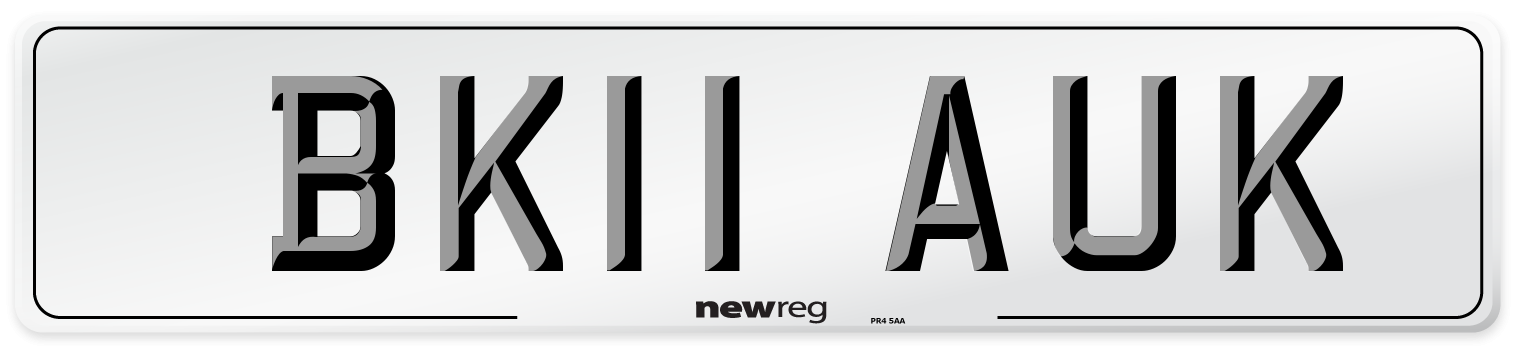 BK11 AUK Number Plate from New Reg